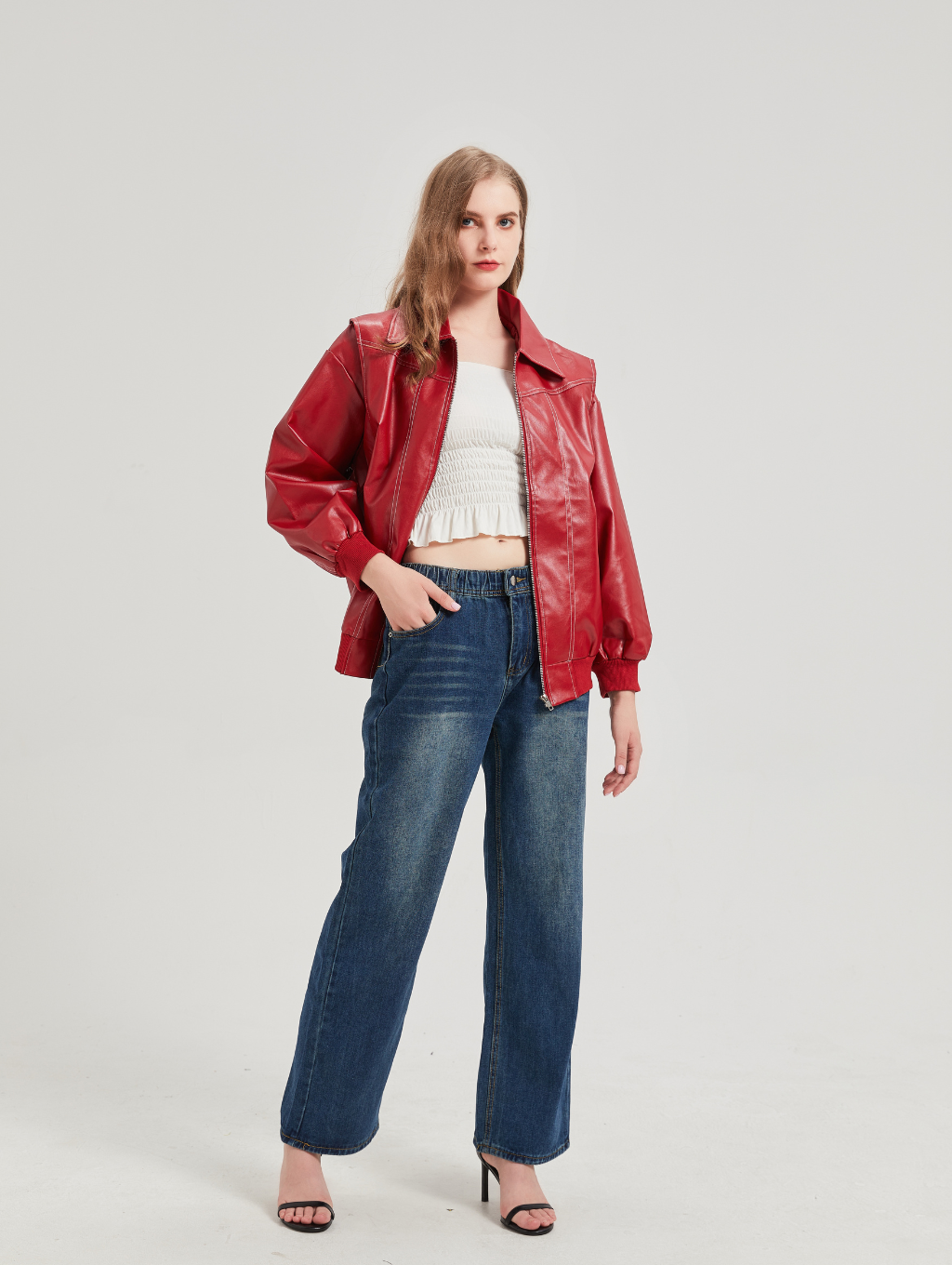 Maria Cherry Leather Jacket