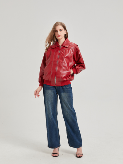 Maria Cherry Leather Jacket