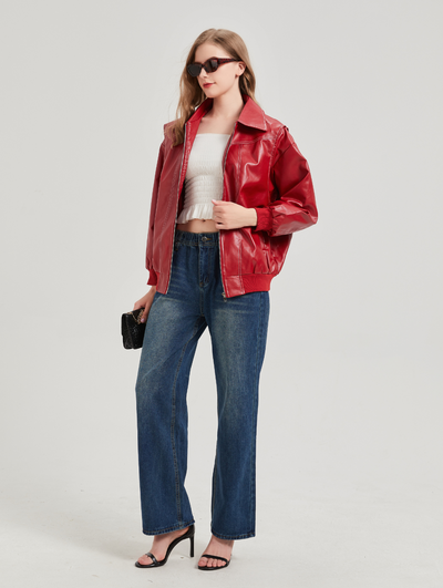 Maria Cherry Leather Jacket