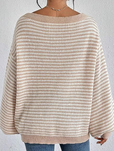 Olivia Striped Drop Shoulder Sweater