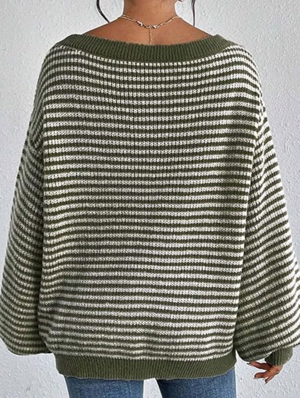 Olivia Striped Drop Shoulder Sweater