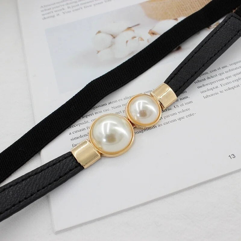 Pearl Designer Leather Belt